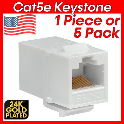 Cat5e Keystone Jack Coupler RJ45 Adapter Cat5e Coupler Wall Plates Patch Panel