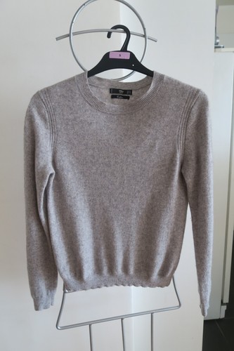 Pull gris col rond , manches longues, Mango, t: S. 100% cachemire. - Imagen 6 de 12
