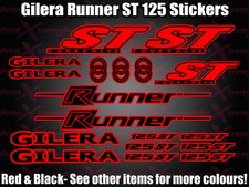 Gilera Runner ST 125 Sticker/Decal Set  *RED & BLACK* 4 STROKE 4 VALVE ST 