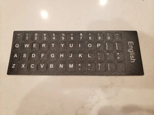 THICK Black Standard English US Keyboard Sticker letters A -Z FAST SHIP from US