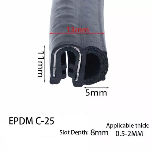 EPDM Rubber U-Shape Edge Trim Sealing Strip Car Door Guard Seal Edging Protector - Picture 38 of 64