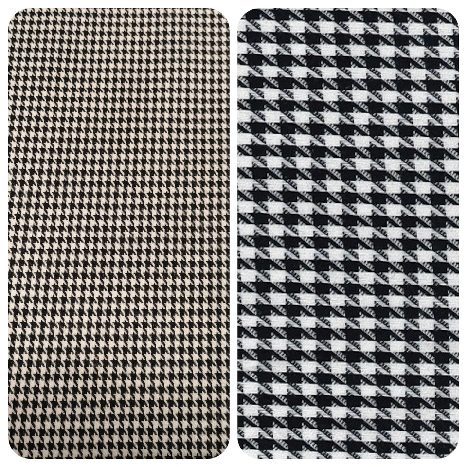 Houndstooth / Dog Tooth PolyViscose Suiting Fabric - 59" (150cm) Wide -per metre