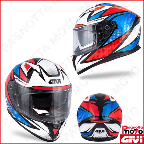 CASCO INTEGRALE FULL FACE DOPPIA VISIERA GIVI 50.6 STOCCARDA FOLLOW BLACK  WHITE | eBay