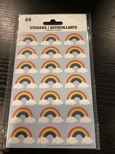 84 Rainbow stickers Acid-free New Sealed Pack 4 Sheets LGBTQ Gay Support