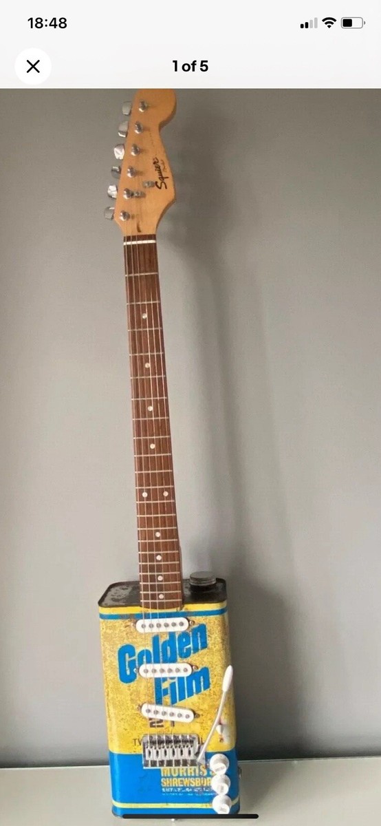 自作？OIL CAN GUITERエレキギターオイル缶 ハードケース付送料込です 自作？OIL CAN GUITERエレキギターオイル缶 ハードケース付送料