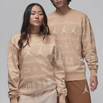 Jordan Essentials Festive Fleece Pullover Sweater NWT