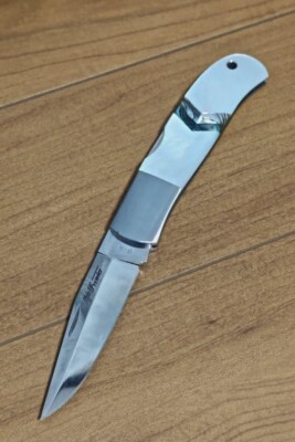 Haller Moki Folding Knife Premier Pearl Size L HP-10P 8A Steel