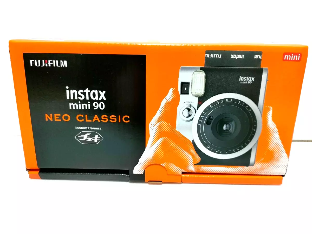 FUJIFILM Instax Mini 90 Neo Classic Cheki Instant Film Camera Black  Japanease