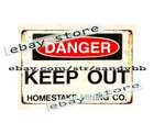 keep out Homestake Mining DANGER metal tin sign garage cupboards
