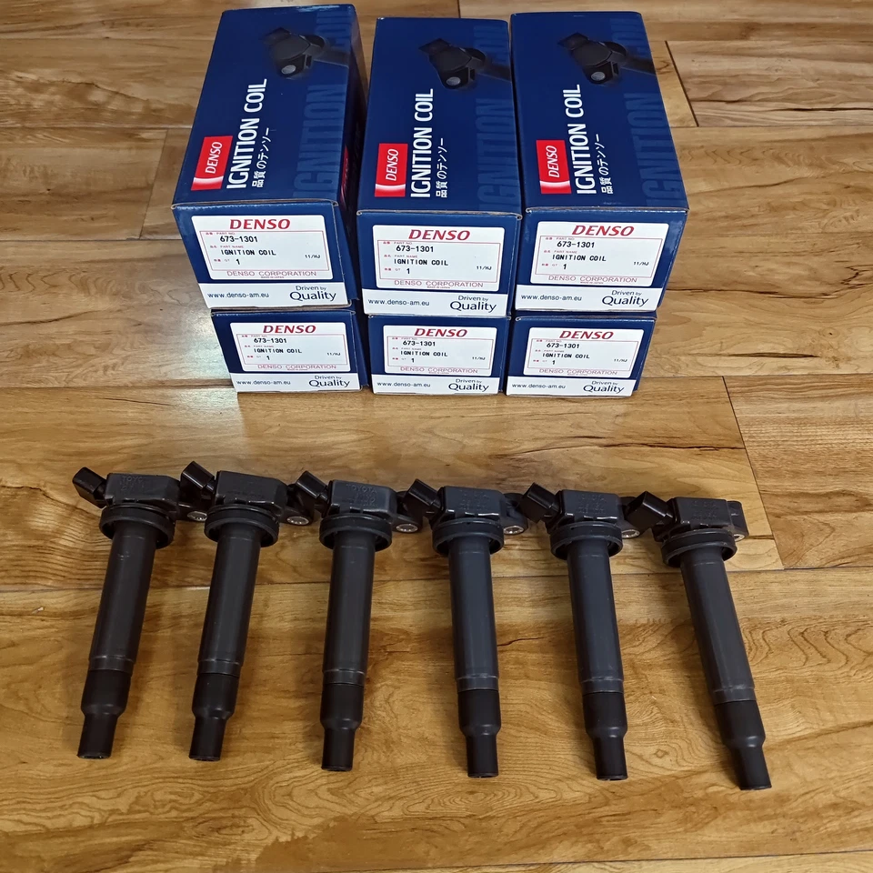 6x DENSO Ignition Coil 90919-02234 673-1301 For 1999-2010 Toyota Lexus 3.0L 3.3L Foto 2 de 4