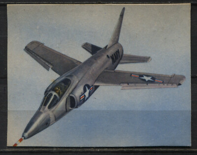 Grumman F11F-1 Tiger Vintage Aircraft Croydon Trading Card 1950's No.21