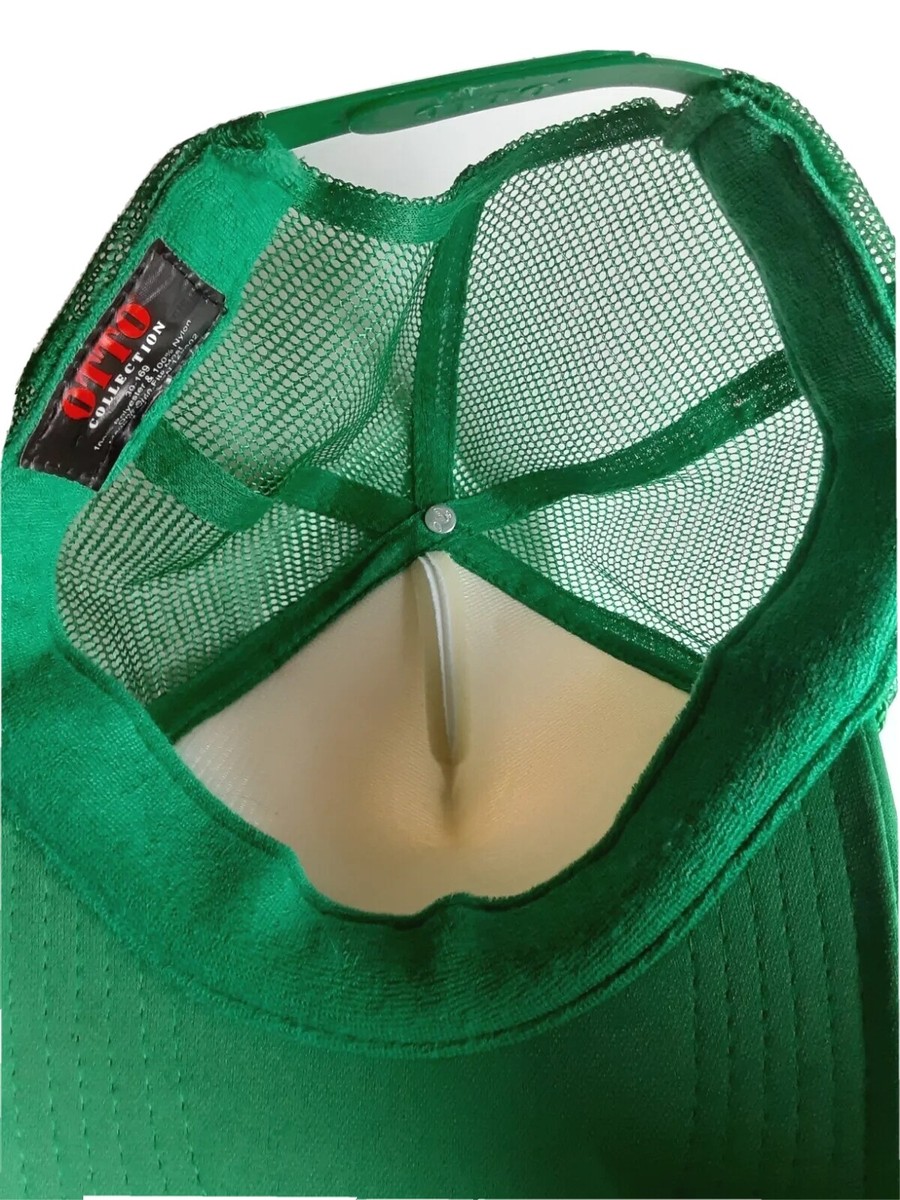 OTTO Green And White Foam Backed Mesh Snap-Back Truck Cap  display picture 3