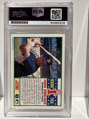 CHUCK KNOBLAUCH 1990 Score #672 Signed Auto Autographed Rookie RC