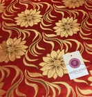 Red and gold floral Metallic jacquard brocade Fabric 58" Wide M380 Mtex