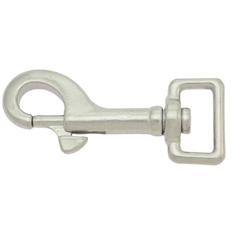 Karabiner-Haken EDELSTAHL mit Drehgelenk für Hundeleine 60 x17 x 8 mm H24