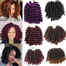 Jamaican Bounce Curly Hair Jumpy Wand Curl Crochet Twist Braids Hair Extensions