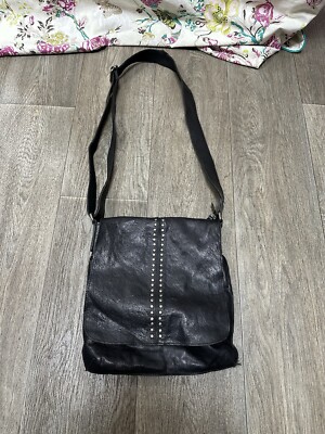 Rowallan Umhängetasche schwarz Leder - 30 x 30 cm *Rip On Handle*