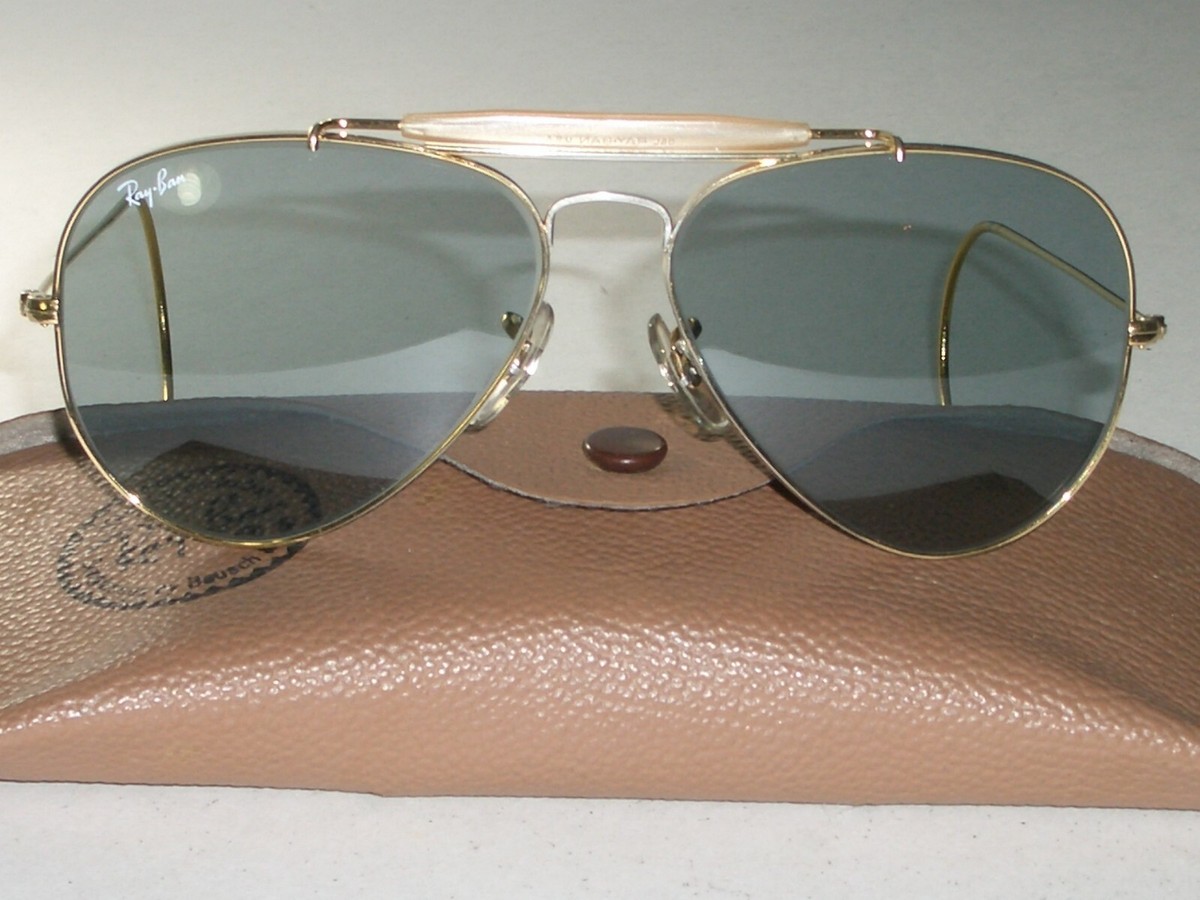 58MM VINTAGE B&L RAY BAN GEP BLUE CHANGEABLES OUTDOORSMAN AVIATOR