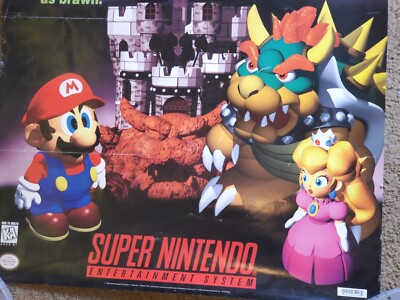 Super Mario RPG Legend of Seven Stars Poster 1996 SNES Nintendo