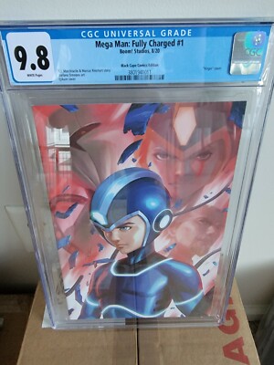 Mega Man Fully Charged #1 Black Cape Comic Exclusive Limited to 100 cgc 9.8