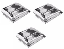 (3) Mantas térmicas Mylar de emergencia espacio senderismo supervivencia desastre primeros auxilios