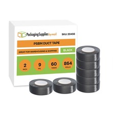 9 Mil Black Duct Tape 864 Rolls Utility Heavy Duty Adhesive Tape 2"x 60 Yards