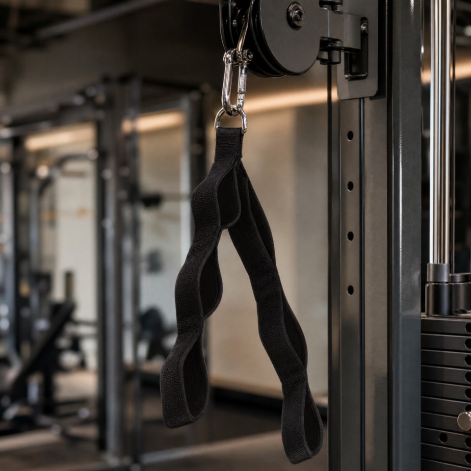 Pull On Rope PP Training Pull Rope Padded Biceps Curl Rope with Hand Loops One-Size ...