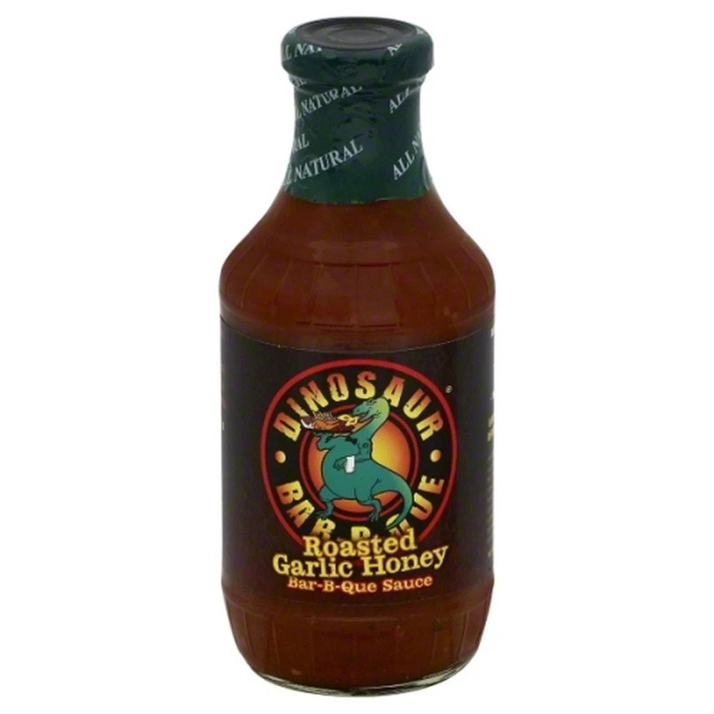 Dinosaur Sauce BBQ Roasted Garlic Honey 19.0 oz (Pack of 6)