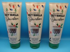 3 Bath Body Works Lot COZY VANILLA BOURBON Body Cream HYALURONIC ACID 0 SHIP