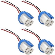 4Pcs 9007 9004 HB1 HB5 High Temperature Ceramic Headlight Plug Pigtail - Male