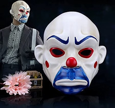 Batman The Dark Knight Joker Clown Cosplay Bank Robber Resin Mask Clown Prop