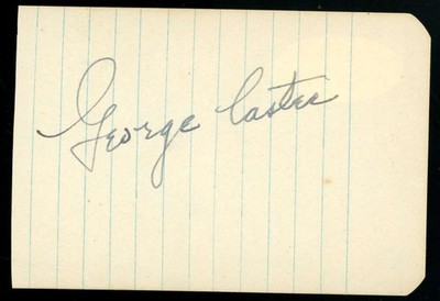 George Caster JSA Coa Signed Album Page D.55 Autograph | eBay