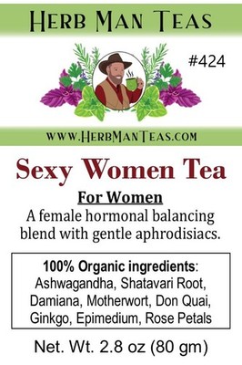 Sexy Woman Tea - hormonal balancing with gentle Aphrodisiacs for women