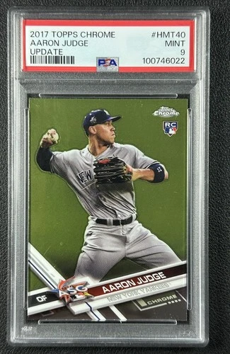 AARON JUDGE PSA 9 2017 TOPPS CHROME UPDATE #HMT40 ROOKIE RC YANKEES 6022