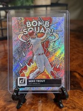 2022 Panini Donruss Mike Trout Bomb Squad #BS-8 Rapture Refractor LA Angels