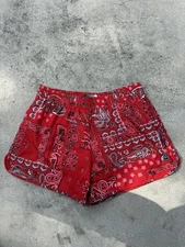 Isabel Marant Shorts Women’s Large Red Paisley Shorts High Rise