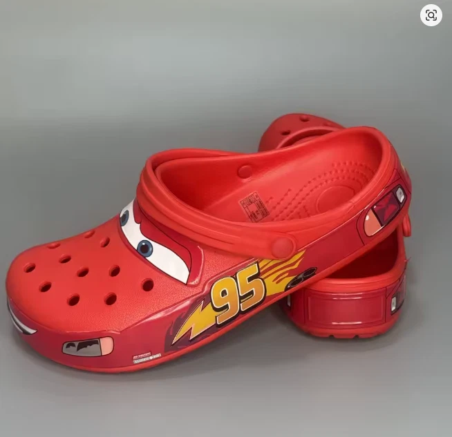 Disney Pixar Cars Lightning McQueen Crocs Red Clogs Sandals - Image 2 of 3