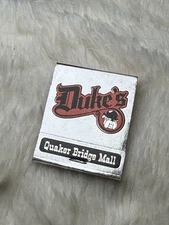 Vintage Duke’s Restaurant Matchbook Quaker Bridge Mall NJ Silver Foil Complete