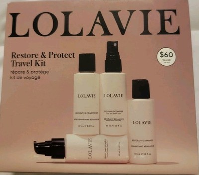 LolaVie RESTORE & PROTECT TRAVEL KIT~4pc Hair Care Set  B-PRO3 Bond Technology 