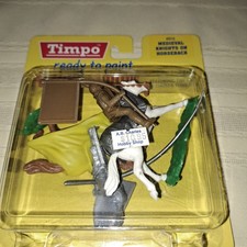 TIMPO TOYWAY 43516 Medieval Knights on Horseback Figures, 54 mm, New in Package