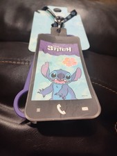 Disney- Lilo and Stitch- Cell phone Holder, Lanyard, and Clip -Purple Stretch