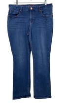 Faded Glory Core Boot Dark Blue Denim Jeans Womens Size 16