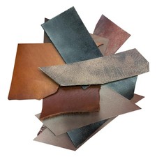 ELW 2lb Mixed Weight Vegetable Tanned Full Grain Cowhide Leather Scraps