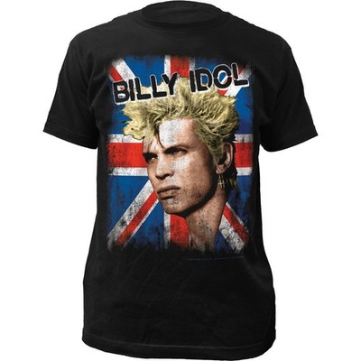 Billy Idol Union Jack Mens T Shirt Music Classic Rock N Roll Band