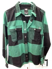 NWT Dickies Womens Green Plaid DuraTech Renegade Flannel RepelPRO Medium