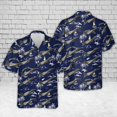 Air Force F 15C Eagle Massachusetts Air National Guard Hawaiian Shirt