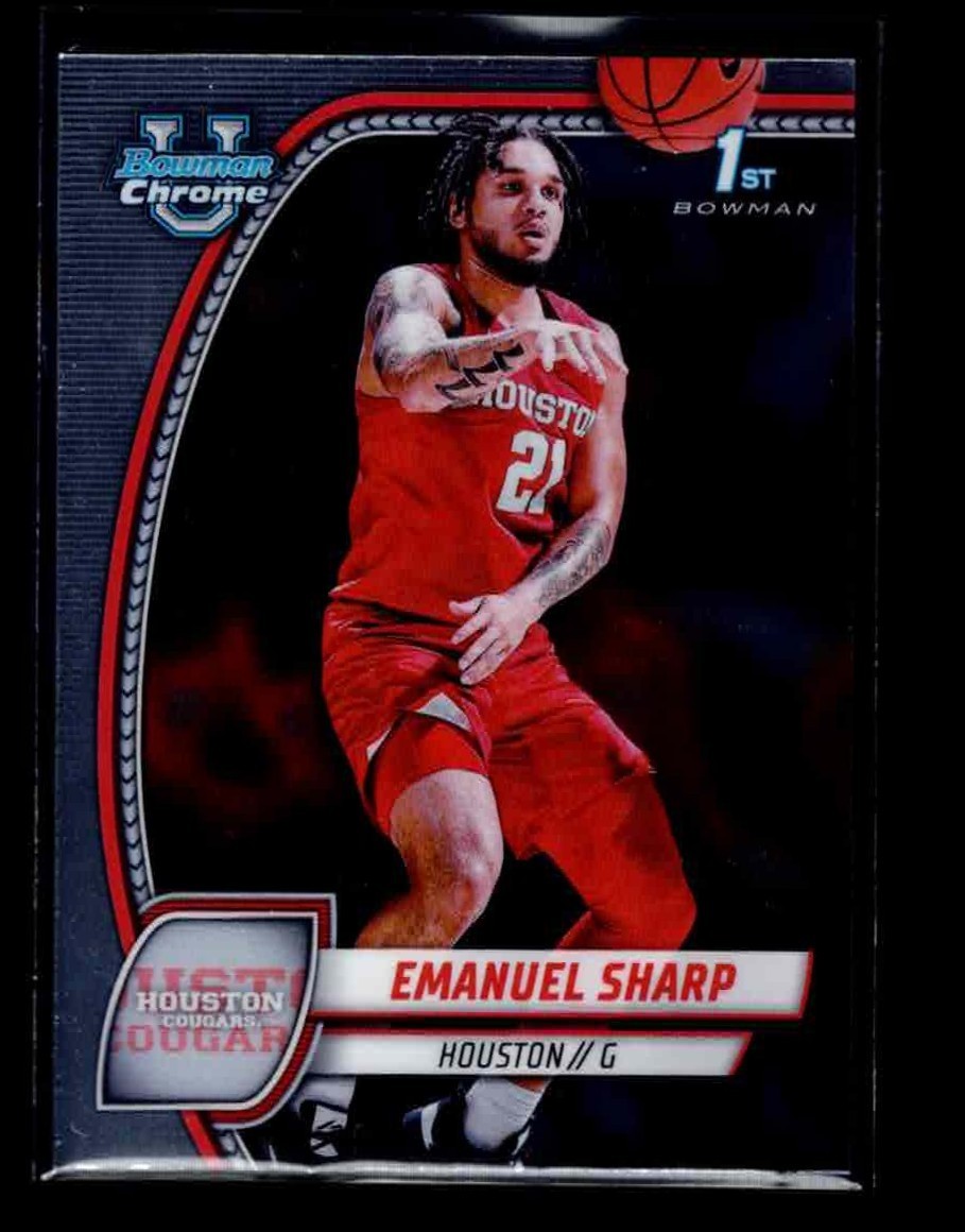 2024-25 Bowman University Chrome #23 Emanuel Sharp Purple Refractor #/399