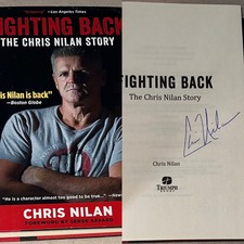 CHRIS NILAN SIGNED BOOK AUTOBIOGRAPHY FIGHTING BACK AUTOGRAPHED HC