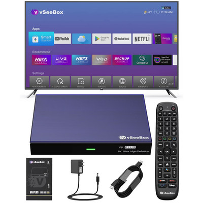 vSee V6 Plus Streaming Android TV Box US Certified Seller