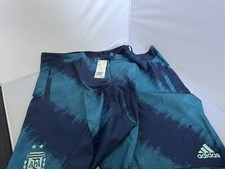 adidas argentina Board Shorts AFA Blue Zip Pocket 2XL Size 44 NWT